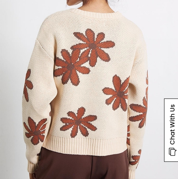 L.A Hearts cream brown retro flowers - Picture 2 of 8